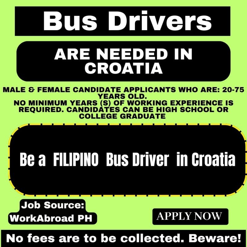 Work as a Bus Driver in Croatia